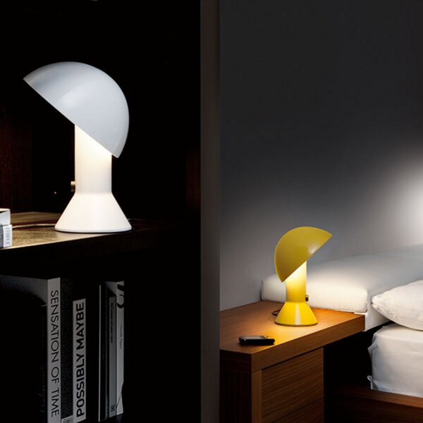 Stolové Lampa Martinelli Luce, Elmetto, Žltá, Obývacia izba, Plast, Dizajnový