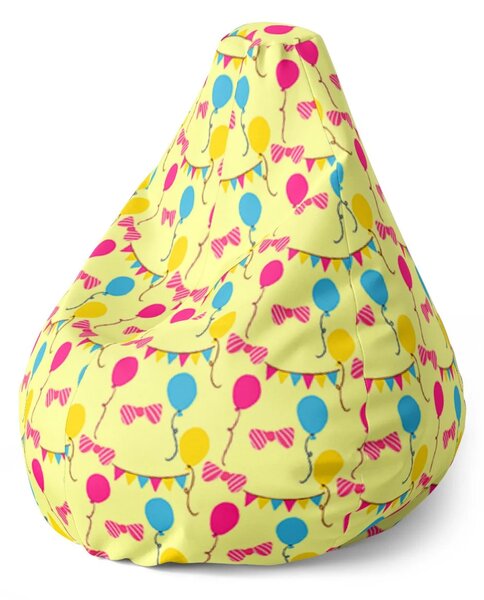 Sablio Sedací vak Pear Nafukovacie balóniky - 70 x 95 x 15 cm