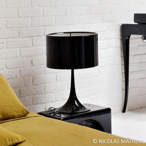 Stolové Lampa FLOS, SPUN, stmievateľné, Čierna, Obývacia izba, Kov, Dizajnový