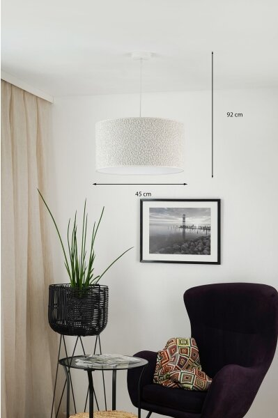 Brilagi - Luster na lanku BOUCLE ROLLER 1xE27/15W/230V pr. 45 cm krémová