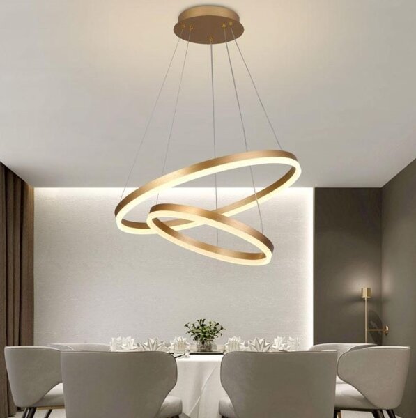 Brilagi - LED stmievateľný závesný luster na lanku CIRCLE LED/70W/230V 3000-6500K zlatá + diaľkové ovládanie