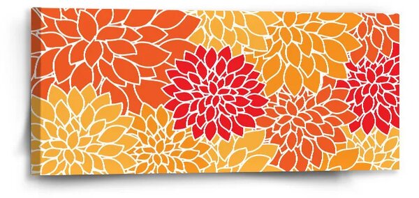 Sablio Obraz Farebné kvety - 110x50 cm