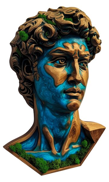 Machový Drevený obraz - Dávid (Michelangelo)