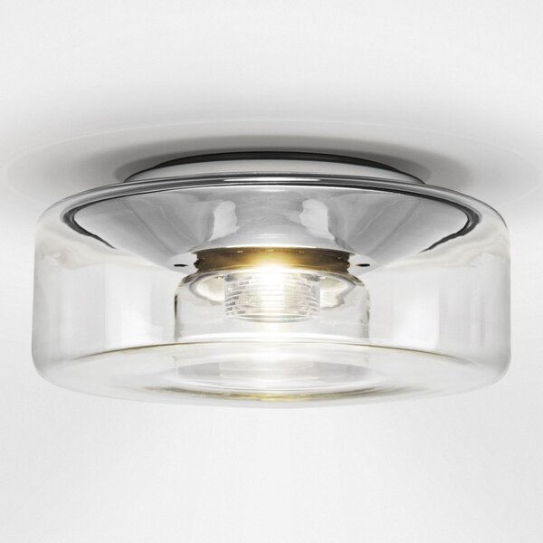 Stropné Lampa Serien Lighting, Curling S, stmievateľné, Transparentná, Obývacia izba, Plast, Moderný