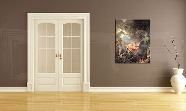 Obraz na plátne HOJDAČKA – Jean-Honoré Fragonard (reprodukcia 40x50 cm)