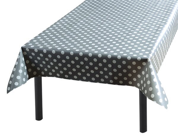 PVC obrus BODKY šedý 120x140 cm