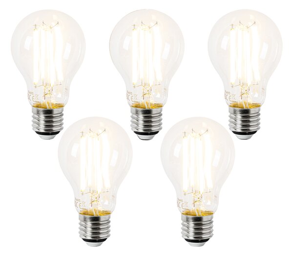 Sada 5 LED žiaroviek E27 A60 číre 3,8 W 806 lm 2700 K