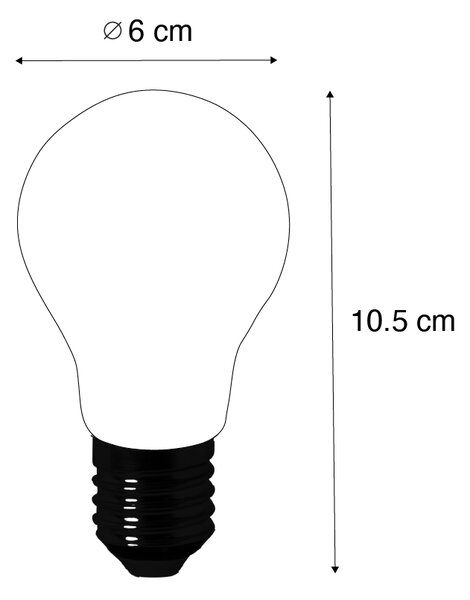 Sada 5 LED žiaroviek E27 A60 číre 3,8 W 806 lm 2700 K