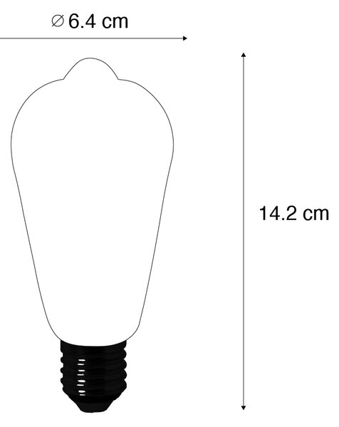 Sada 5 LED žiaroviek E27 ST64 číre 2,2 W 470 lm 2700 K
