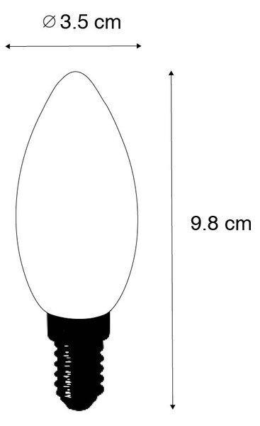 Sada 5 LED žiaroviek E14 B35 číre 2,2 W 470 lm 2700 K