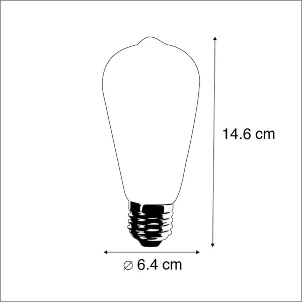 Sada 3 LED žiaroviek E27 ST64 zlatá so senzorom súmraku 4W 400lm 2200K