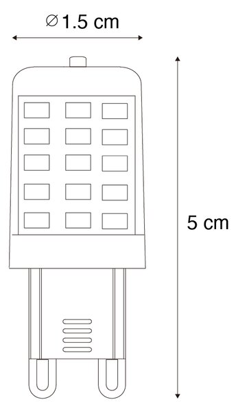 Sada 5 stmievateľných LED žiaroviek G9 Opal 1,2 W 100 lm 2200 K