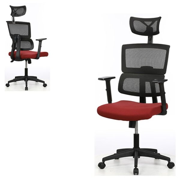 Kancelárska stolička s výškovo nastaviteľnými opierkami bordová (a-B1025 bordová)