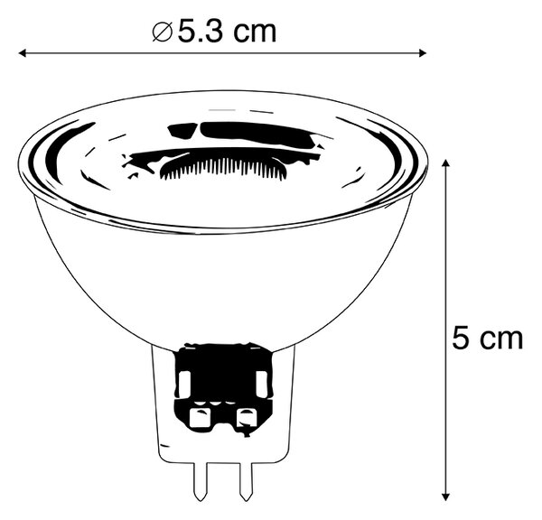 Sada 5 LED žiaroviek GU5.3 MR16 5W 420lm 2700K 12V