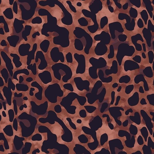 Metráž Teplákovina digital - Leopard čokoláda