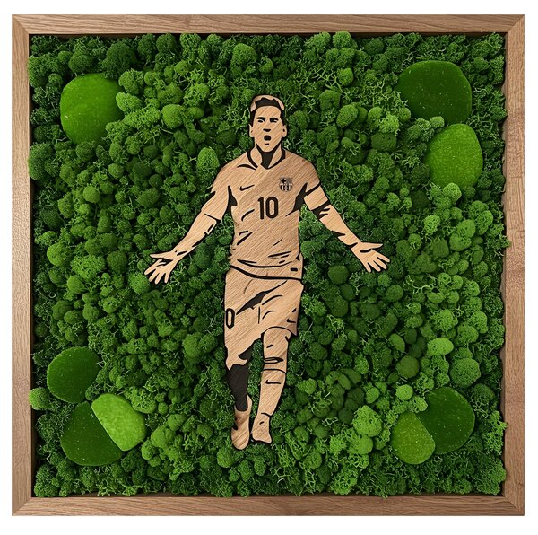 Machový drevený obraz - Lionel Messi