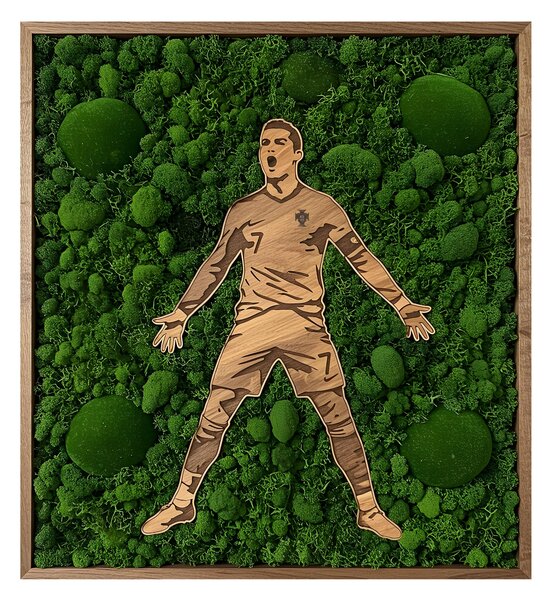 Machový drevený obraz - Cristiano Ronaldo