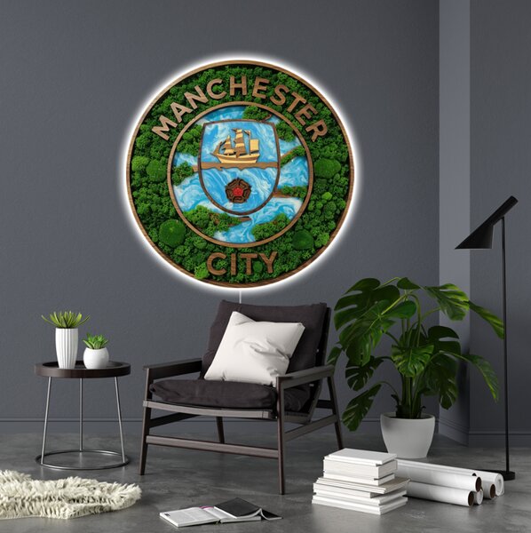 Svietiaci Machový obraz Logo Manchester City