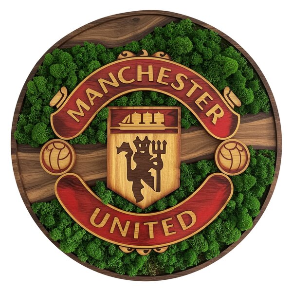 Machový drevený obraz - Manchester United