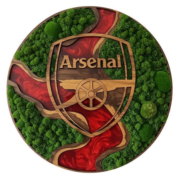 Machový drevený obraz - Arsenal
