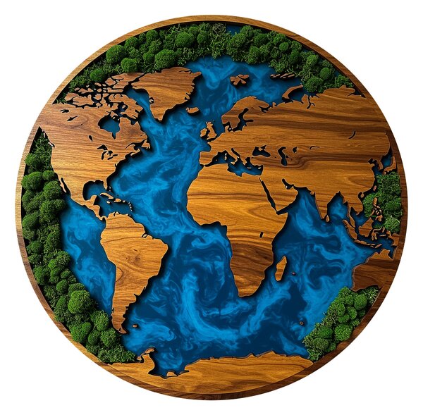 Obraz Moss HDF - Globe