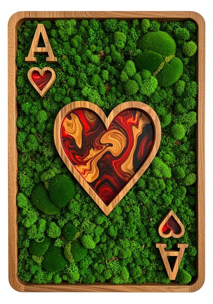Obraz Moss HDF - Moss Heart Card