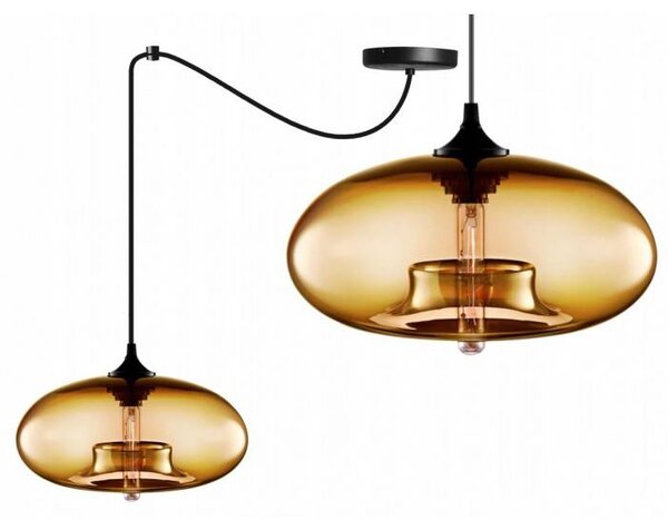 Light Home Dizajnová lampa s medovým skleneným tienidlom Spider Shade