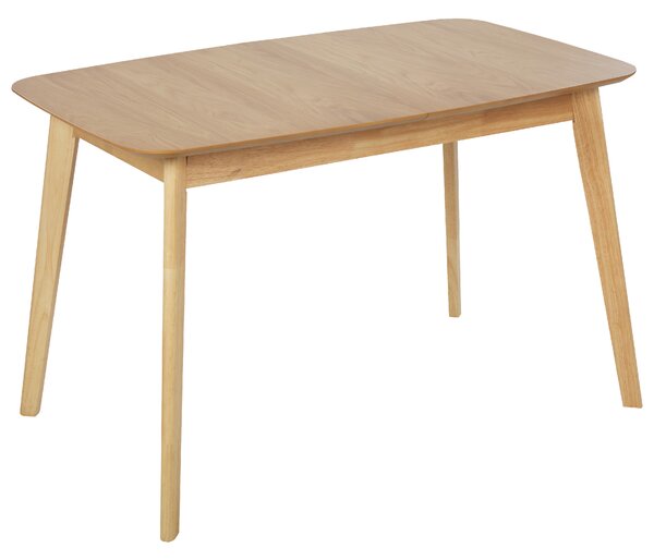 Jedálenský stôl svetlý dub 120/150 x 75 cm rozkladací drevené nohy škandinávsky štýl kuchyňa jedáleň