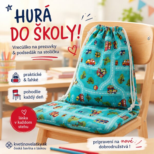 Autíčka s cestou tyrkysová detská dekoračná látka