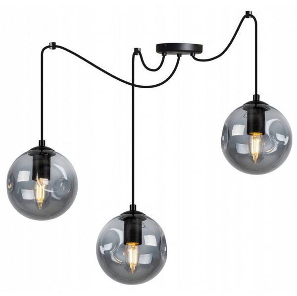Light Home Nastaviteľná dekoratívna lampa MONAKO SPIDER s tienidlami zo sférického skla