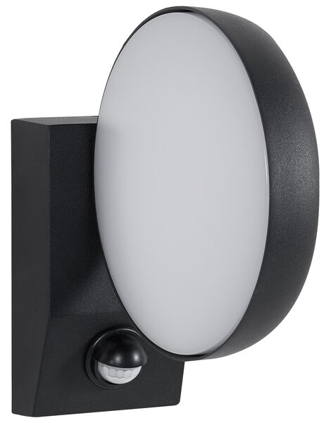 Vonkajšia nástenná LED lampa čierna hliník matný povrch moderný štýl záhrada terasa