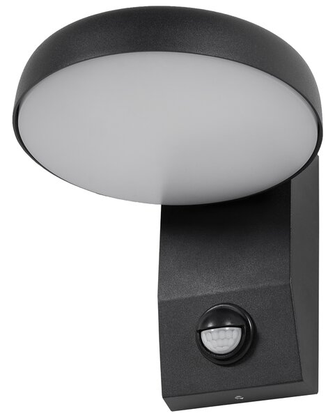 Vonkajšia nástenná LED lampa čierna hliník matný povrch moderný štýl záhrada terasa