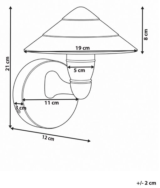 Vonkajšia nástenná LED lampa čierna hliník matný povrch moderný štýl záhrada terasa