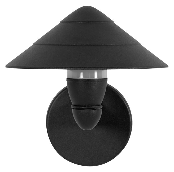 Vonkajšia nástenná LED lampa čierna hliník matný povrch moderný štýl záhrada terasa