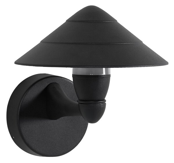 Vonkajšia nástenná LED lampa čierna hliník matný povrch moderný štýl záhrada terasa