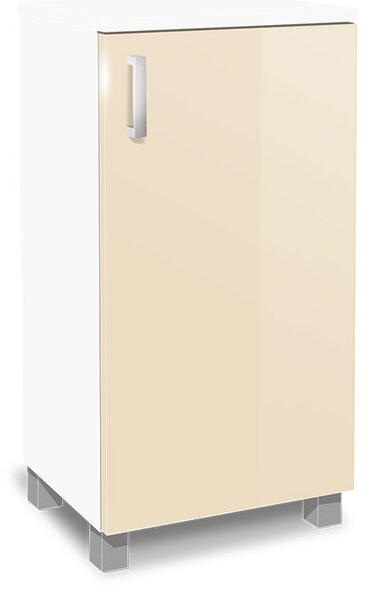 Kúpeľňová skrinka K5 farba korpusu: Bielý, farba dvierok: Jazmín lesk