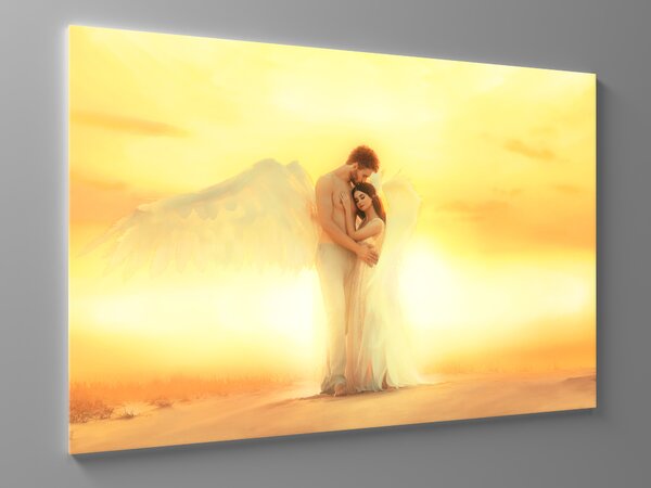 Liox Obraz anjeli v západu slnka Rozmer: 40 x 25 cm