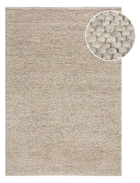 Sivobéžový ručne tkaný koberec s prímesou vlny 200x290 cm Minerals – Flair Rugs