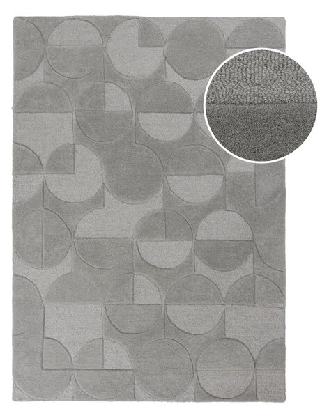 Sivý koberec z vlny Flair Rugs Gigi, 120 × 170 cm