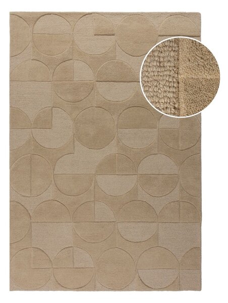 Ručne tkaný vlnený koberec v prírodnej farbe 240x340 cm Gigi – Flair Rugs