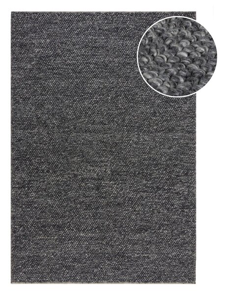 Tmavosivý ručne tkaný koberec s prímesou vlny 160x230 cm Minerals – Flair Rugs