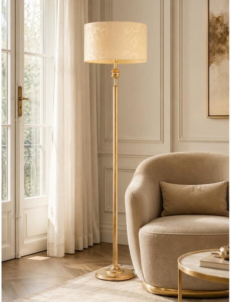 Brilagi - Stojacia lampa SAPHIRE 1xE27/15W/230V krémová/zlatá/patina