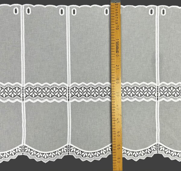 Vitrážková záclona 45228 GA - výška 40,60 cm , metráž