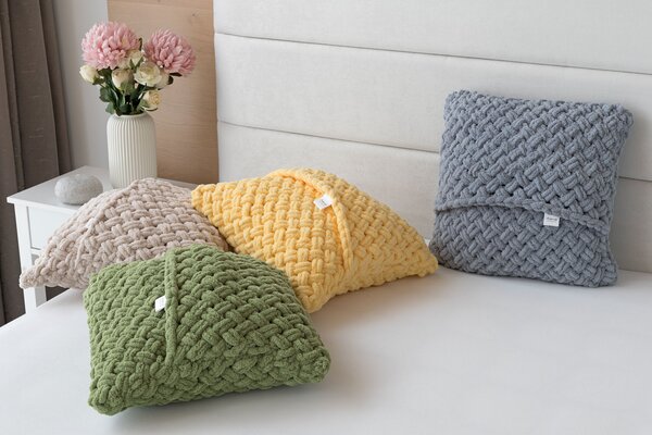 Obliečka na vankúš Knittingly středně šedý Mikropolyester 40/40