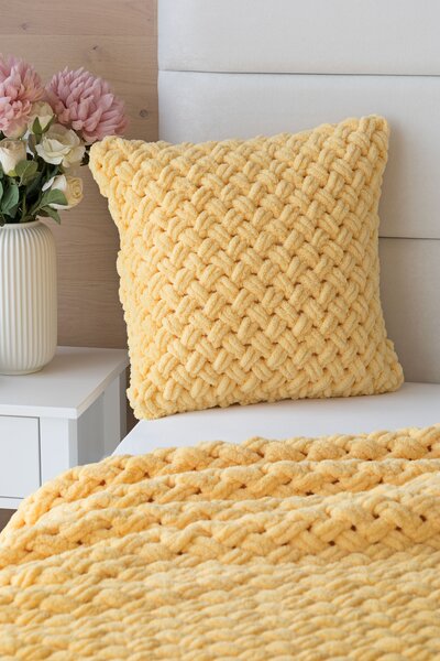 Obliečka na vankúš Knittingly vanilkově žlutý Mikropolyester 40/40