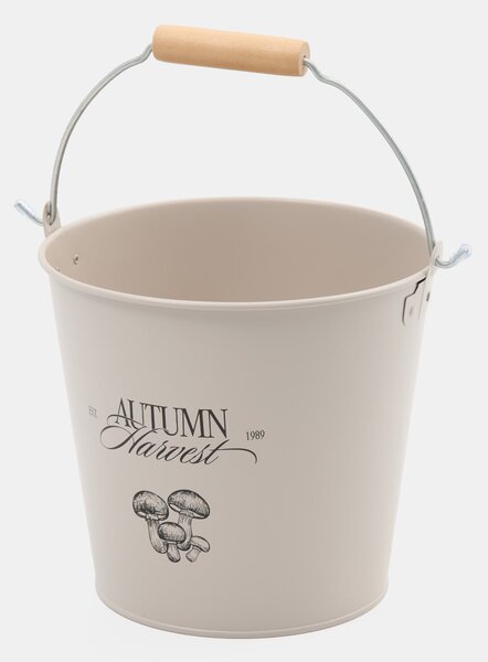 Sinsay - Kovové vedro s rukoväťou a nápisom „Autumn Harvest“ - béžová