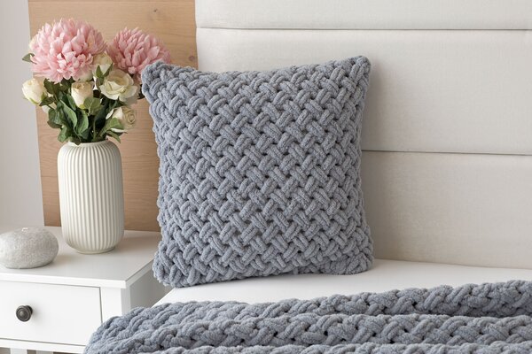 Obliečka na vankúš Knittingly středně šedý Mikropolyester 40/40