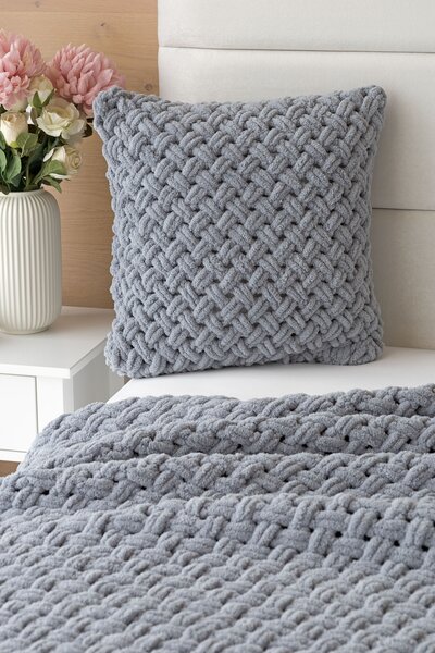 Obliečka na vankúš Knittingly středně šedý Mikropolyester 40/40