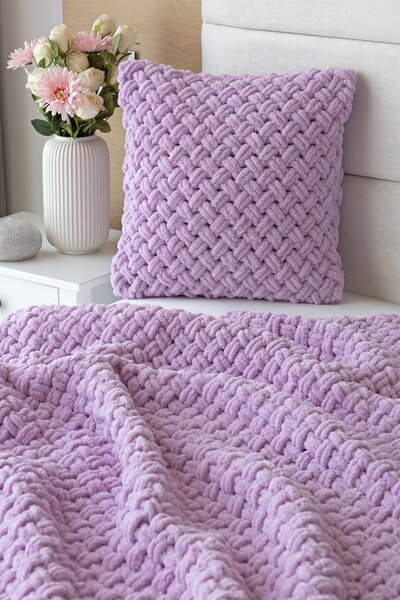 Obliečka na vankúš Knittingly lila Mikropolyester 40/40