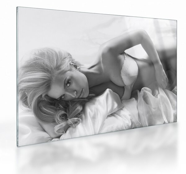 Sklenený obraz - Čiernobiele boudoir (70x50 cm)